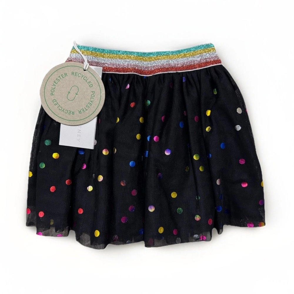 Stella McCartney Kids, Girls Metallic Polka Dot Tulle Skirt, Size 2, NWT
